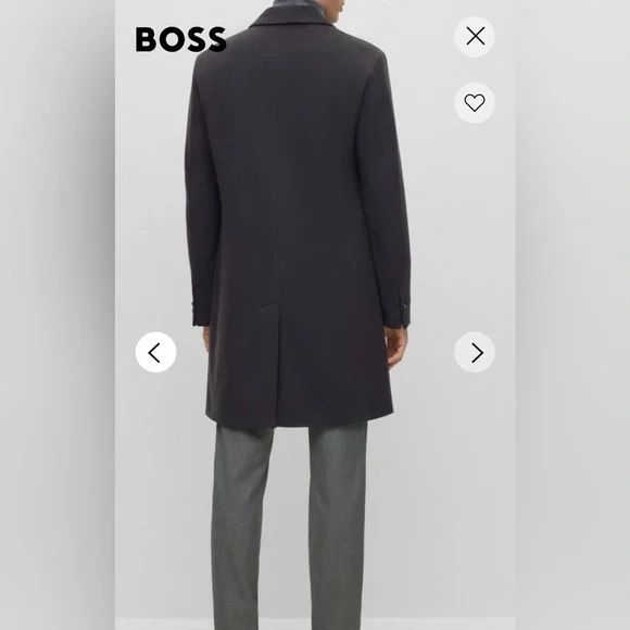 Hugo Boss "Wool-Bend Coat With Full Lining" for Men